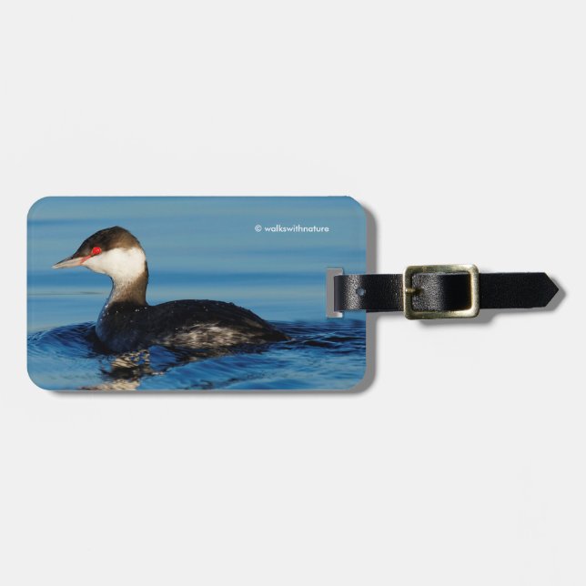 Profile of a Horned Grebe Luggage Tag (Front Horizontal)