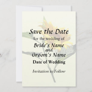 Profile of a Sunflower Save the Date