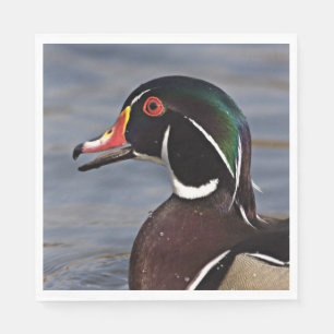 Profile of A Wood duck Napkin