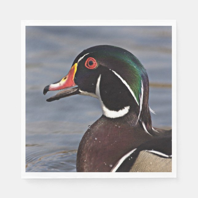 Profile of A Wood duck Napkin (Front)