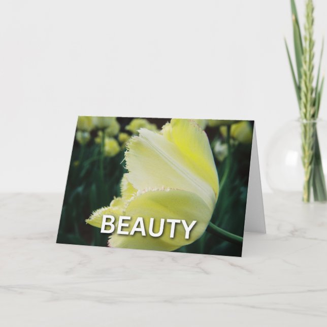 Profile of a Yellow Flower - Beauty Card (Front)