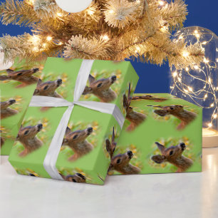 Profile of a Young Black-Tailed Deer Wrapping Paper