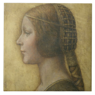Profile of a Young Fiancee Tile