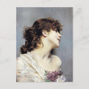 Profile of a Young Woman by Giovanni Boldini Postcard