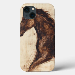 Profile of Brown Wild Horse iPhone 13 Case