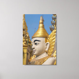 Profile Of Buddha Statue Canvas Print