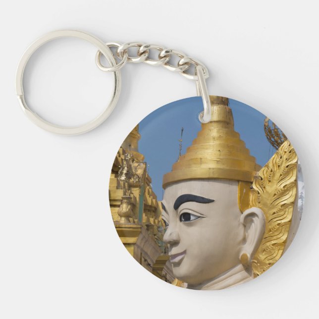 Profile Of Buddha Statue Key Ring (Front)