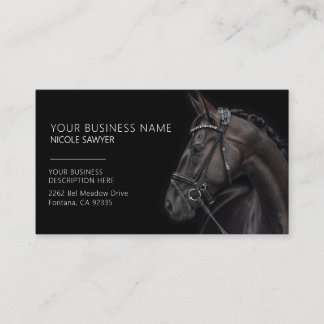 Profile of Horse Personalised Equine Horse Business Card