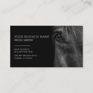 Profile of Horse Personalised Equine Horse Business Card