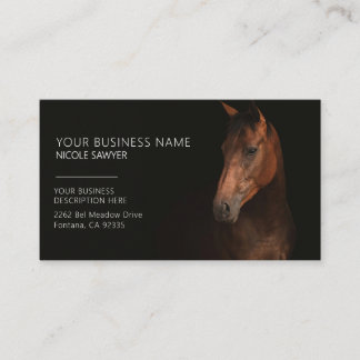 Profile of Horse Personalised Equine Horse Business Card