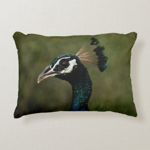 Profile of Peacock  Decorative Cushion