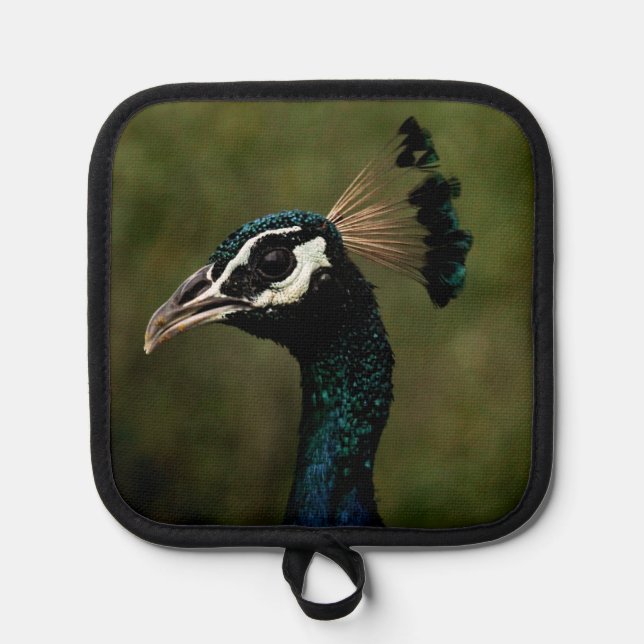 Profile of Peacock  Pot Holder (Front)