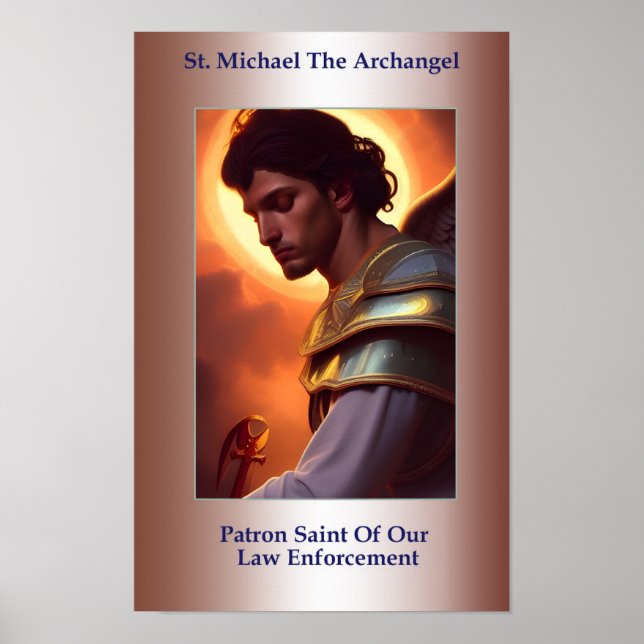 Profile of Saint Michael the Archangel for Law  Poster (Front)