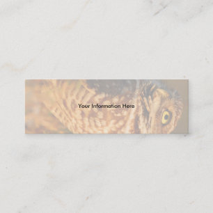 profile or business card, burrowing owl mini business card