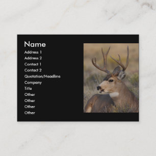 profile or business card, deer card