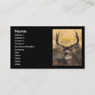 profile or business card, deer card