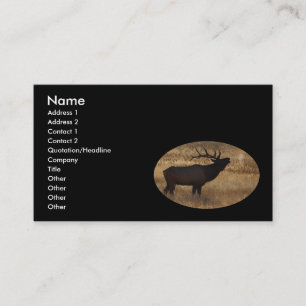 profile or business card, elk bugle card
