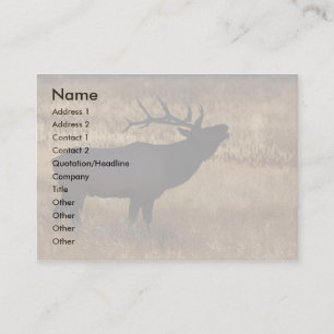 profile or business card, elk bugle card