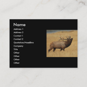 profile or business card, elk card