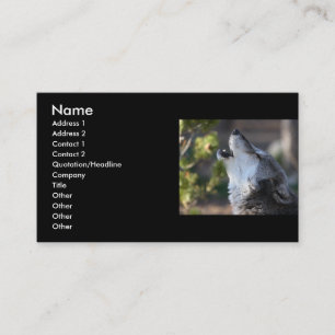 profile or business card, wolf card