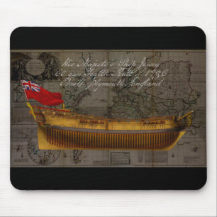 Profile Painting of Ship Jersey Mouse Pad