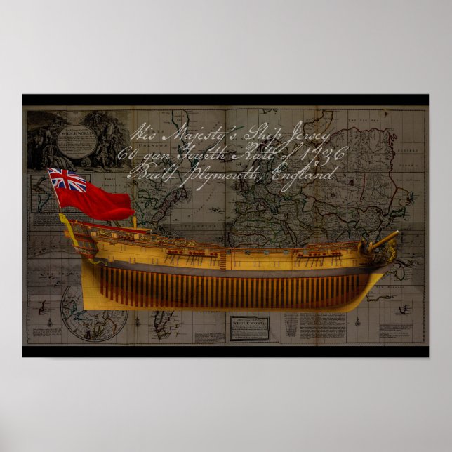 Profile Painting of Ship Jersey Poster (Front)
