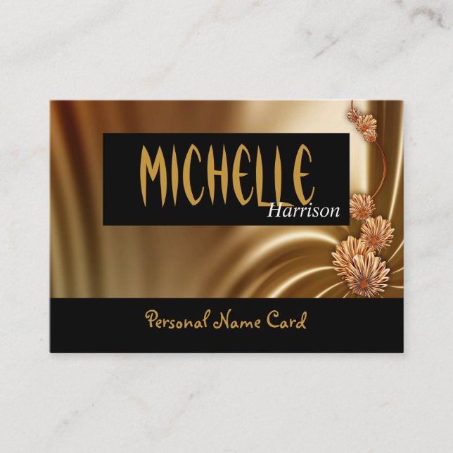 Profile Personal Name Card Silk Drapes (Front)