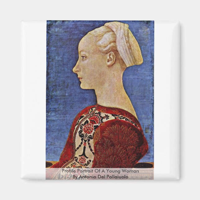 Profile Portrait Of A Young Woman Magnet (Front)