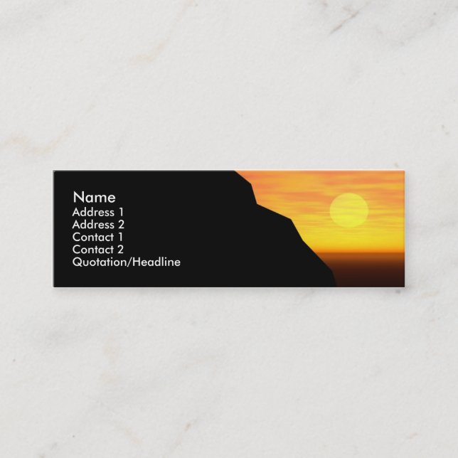 Profilecard: Sunset/Sunrise Mini Business Card (Front)