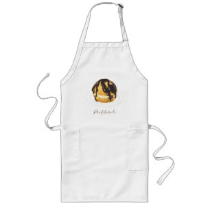 Profiterole watercolor long apron