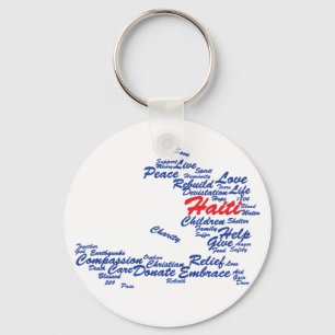 Profits to - Haiti Tag Map Key Ring