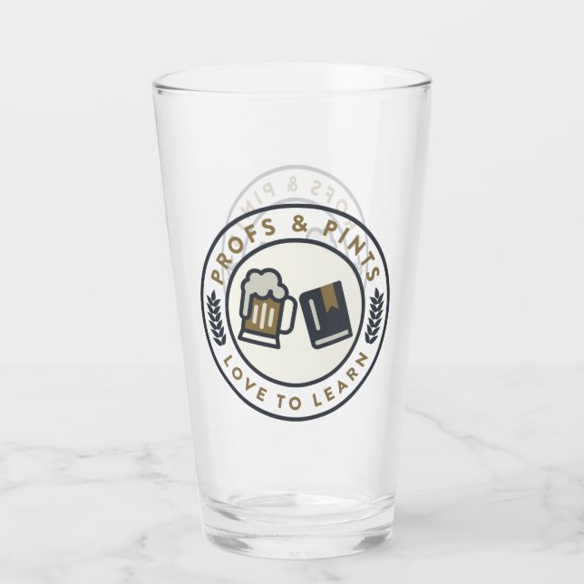 Profs and Pints seal-pint glass (Back)