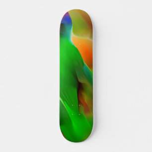 Profundity and coloured reliefs, green predominate skateboard