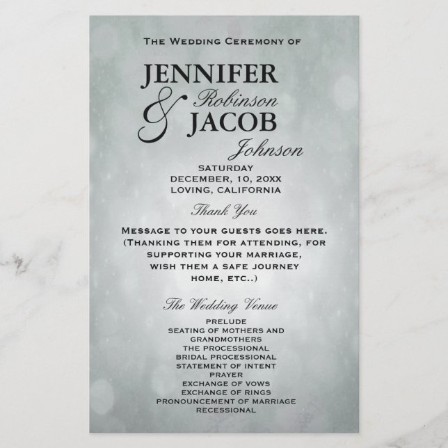 Program | Bokeh Silver (Front)