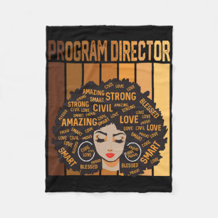 Program Director African American Women Black Hist Fleece Blanket