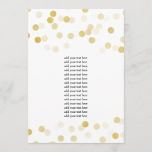 Program Insert Faux Gold Foil Glitter Lights Programme