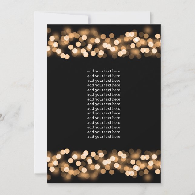 Program Insert Gold Hollywood Glam Invitation (Front)