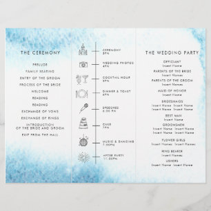 Program Minimalist Timeline for a Modern Wedding. Flyer