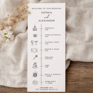 Program Modern Wedding. Programme