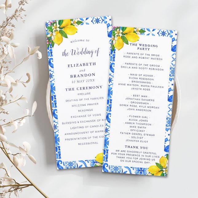 Programa Mediterranean Tiles Wedding with Lemon Programme (Creator Uploaded)