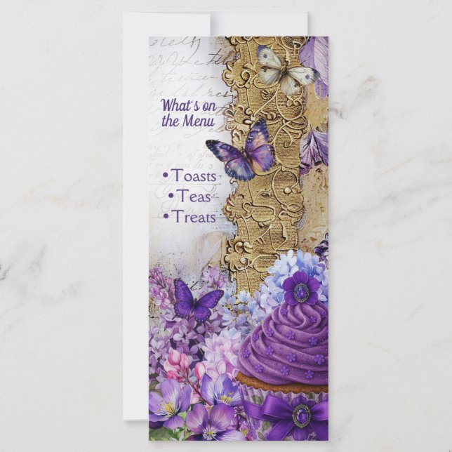 ProgramMenu Card Tea Party & Dessert Brunch Insert (Front)