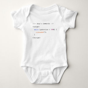 Programmer And Developer Funny Newborn Code Saying Baby Bodysuit