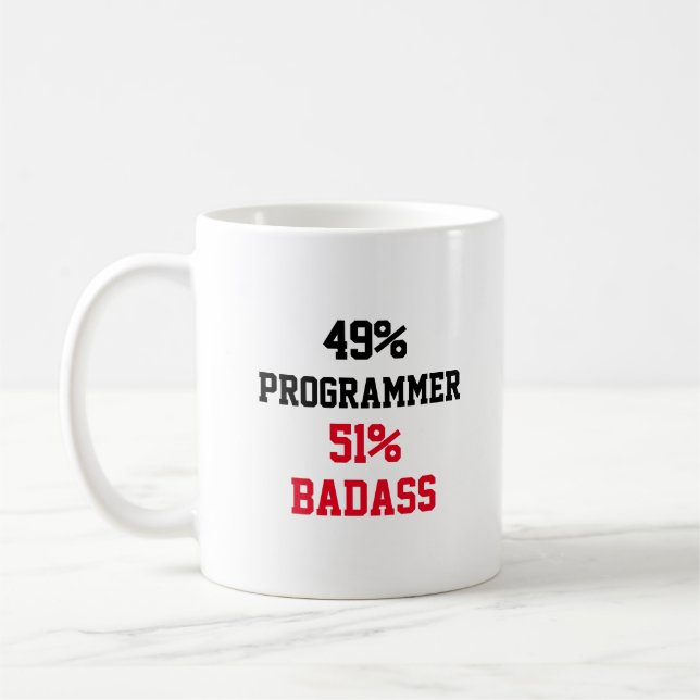 Programmer Badass Coffee Mug (Left)