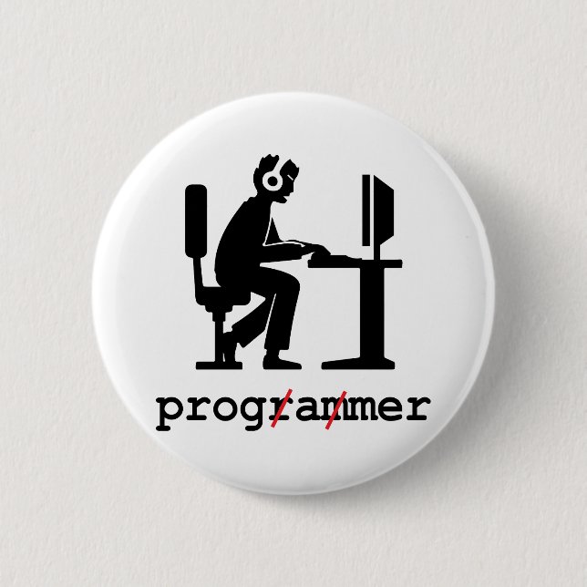 Programmer by Day, Gamer by Night 6 Cm Round Badge (Front)