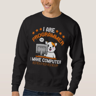 Programmer Cat Animal Coding Squad Engineer Sweatshirt