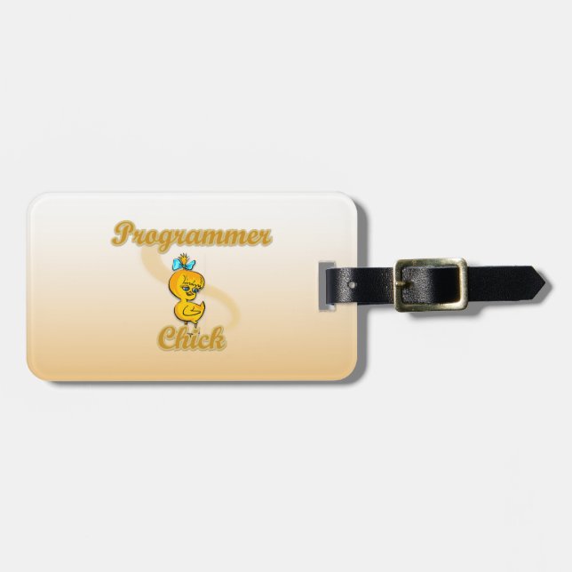 Programmer Chick Luggage Tag (Front Horizontal)