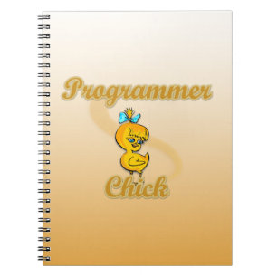 Programmer Chick Spiral Notebook