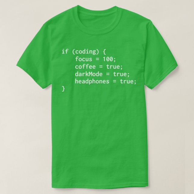 Programmer code Dark Mode T-Shirt (Design Front)