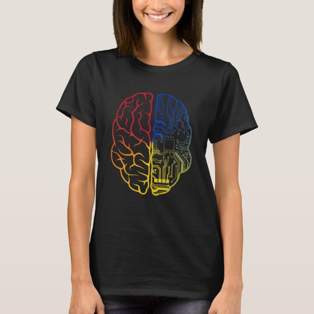 Programmer Coder Brain  Programming Coding Geek T-Shirt (Front)