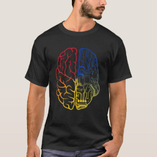 Programmer Coder Brain Programming Coding Retro H T-Shirt